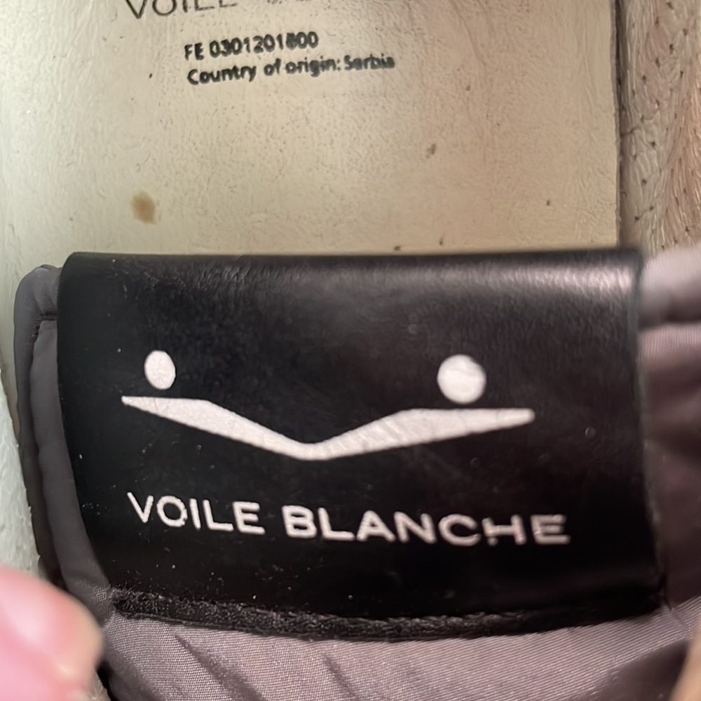 Voile Blanche leather nylon textile sneakers black silver Size 37 US 7 - Picture 8 of 16